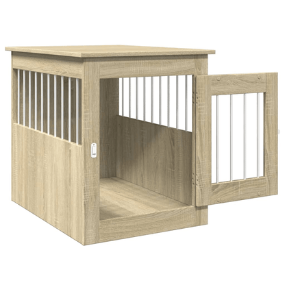 VidaXL Dog Crate Furniture | Sonoma Oak 55x75x65 cm - FluffePet