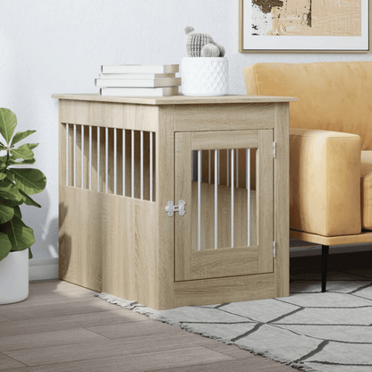 vidaXL Dog Crate Furniture Sonoma Oak 55x80x68 cm