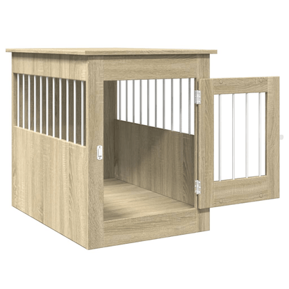 VidaXL Dog Crate Furniture | Sonoma Oak 55x80x68 cm - FluffePet