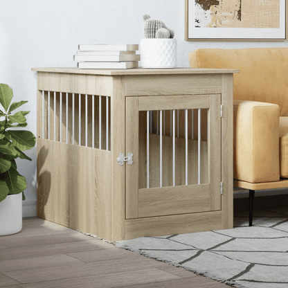 vidaXL Dog Crate Furniture Sonoma Oak 64.5x80x71 cm