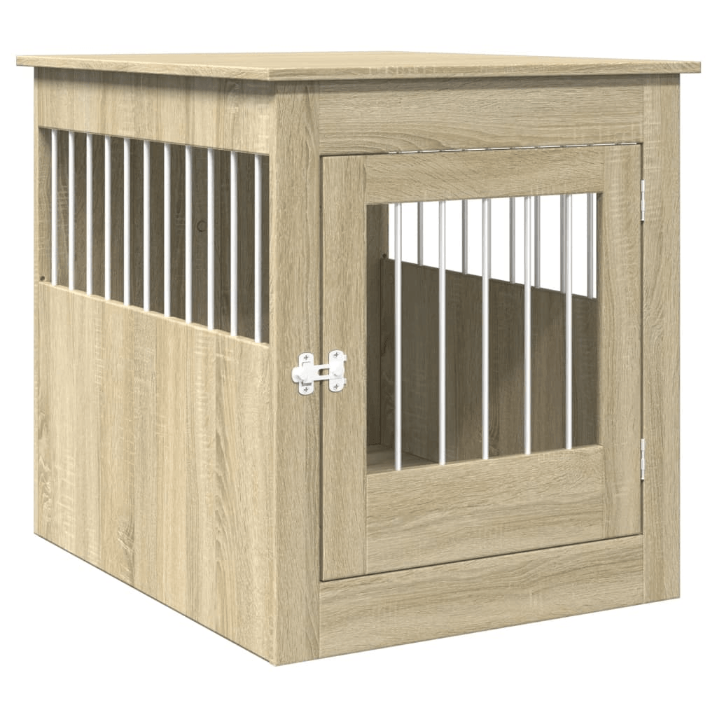 vidaXL Dog Crate Furniture Sonoma Oak 64.5x80x71 cm