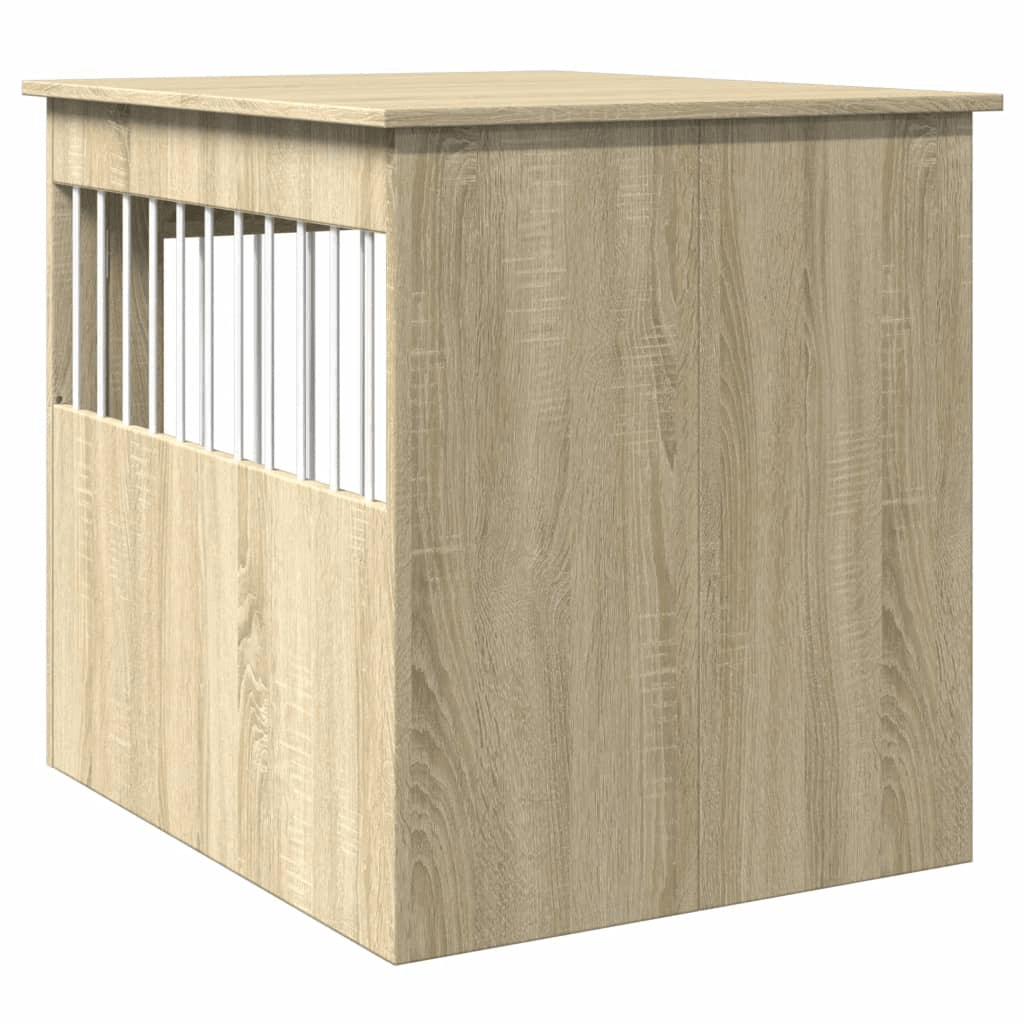 VidaXL Dog Crate Furniture | Sonoma Oak 64.5x80x71 cm - FluffePet