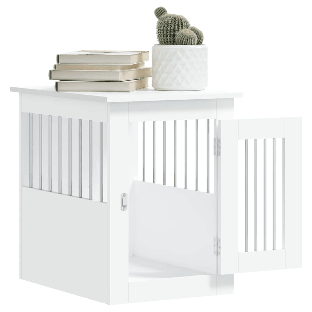 vidaXL Dog Crate Furniture White 45x62x59 cm 