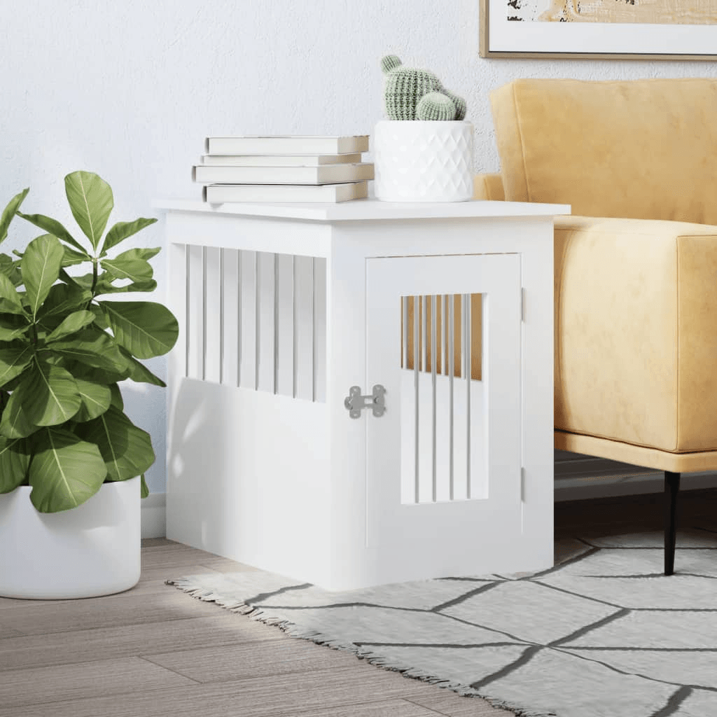 vidaXL Dog Crate Furniture White 45x62x59 cm 