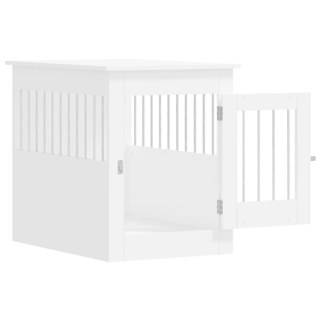 VidaXL Dog Crate Furniture | White 55x80x68 cm - FluffePet