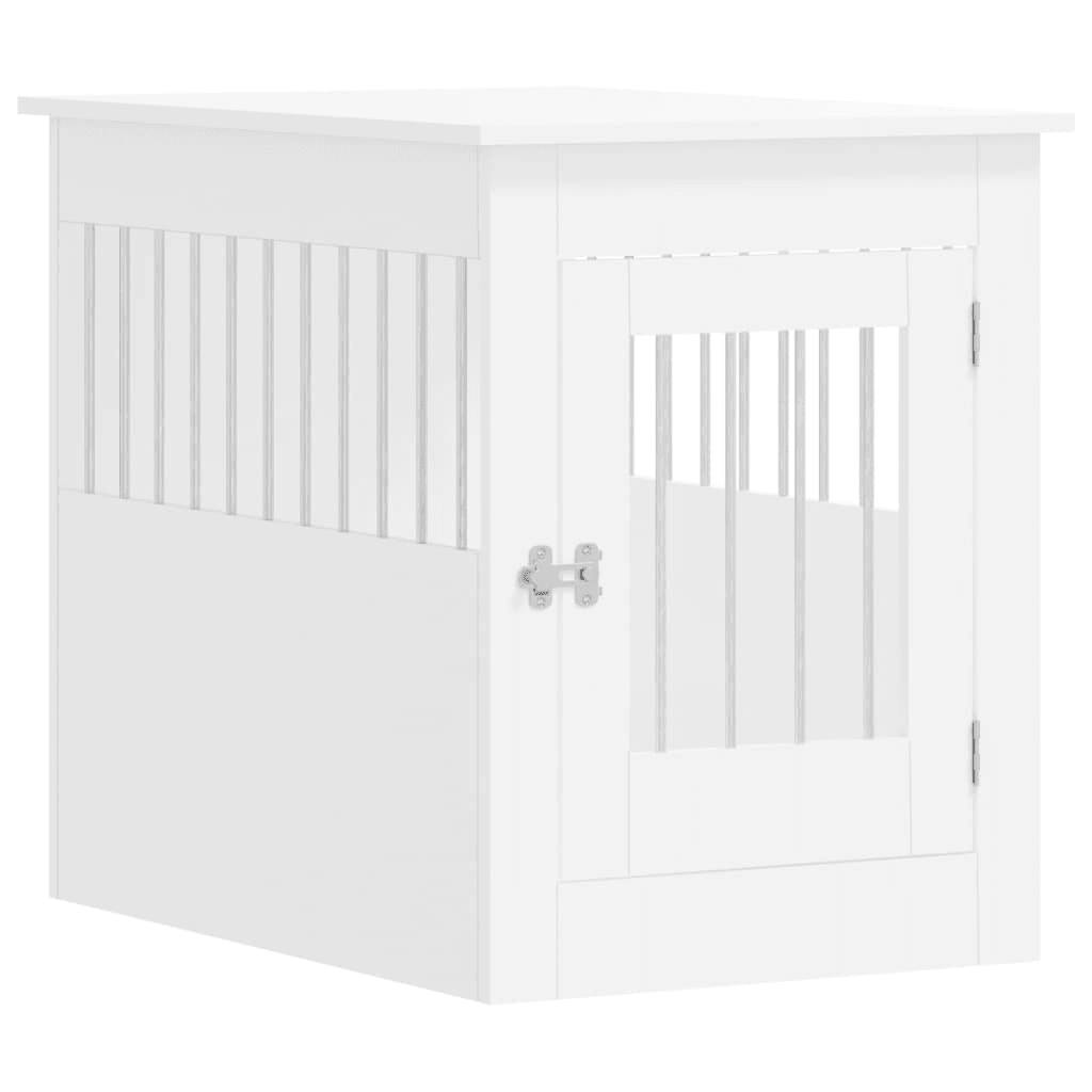 VidaXL Dog Crate Furniture | White 55x80x68 cm - FluffePet