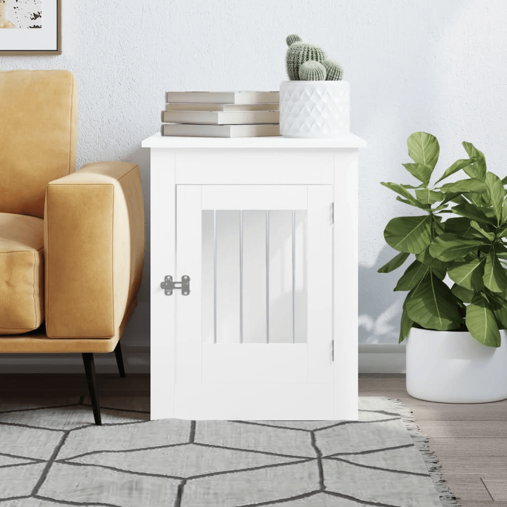 vidaXL Dog Crate Furniture White 55x80x68 cm 