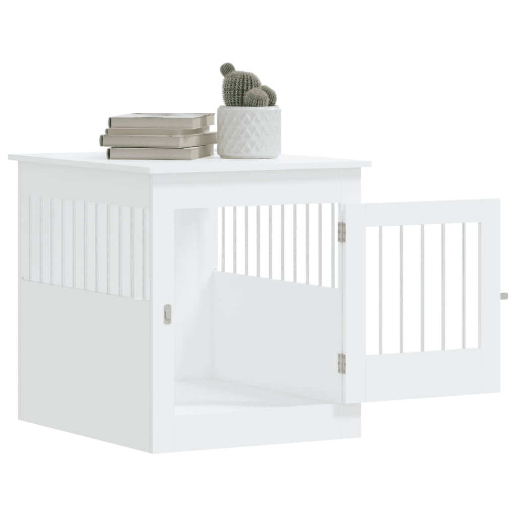 vidaXL Dog Crate Furniture White 64.5x80x71 cm