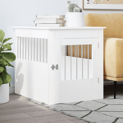 vidaXL Dog Crate Furniture White 64.5x80x71 cm