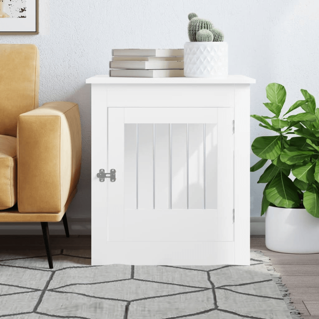 vidaXL Dog Crate Furniture White 64.5x80x71 cm