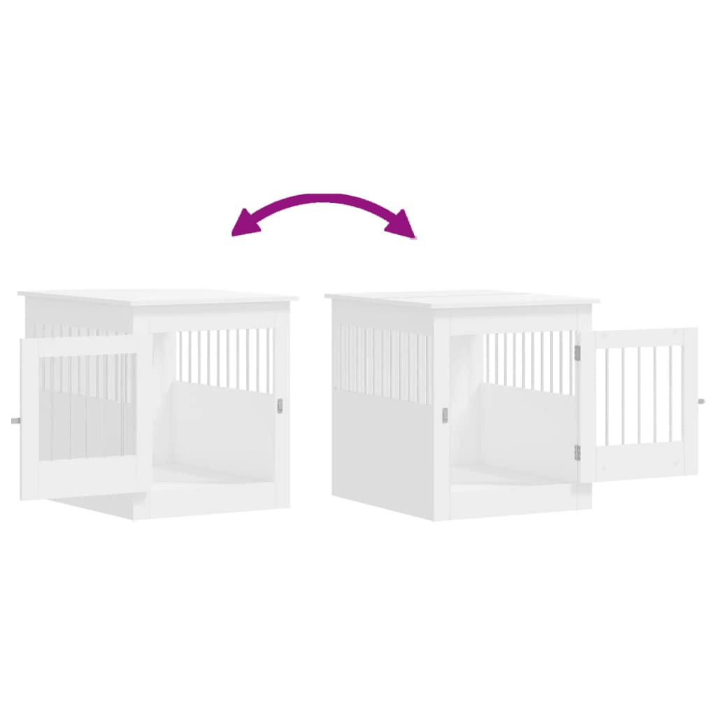 vidaXL Dog Crate Furniture White 64.5x80x71 cm