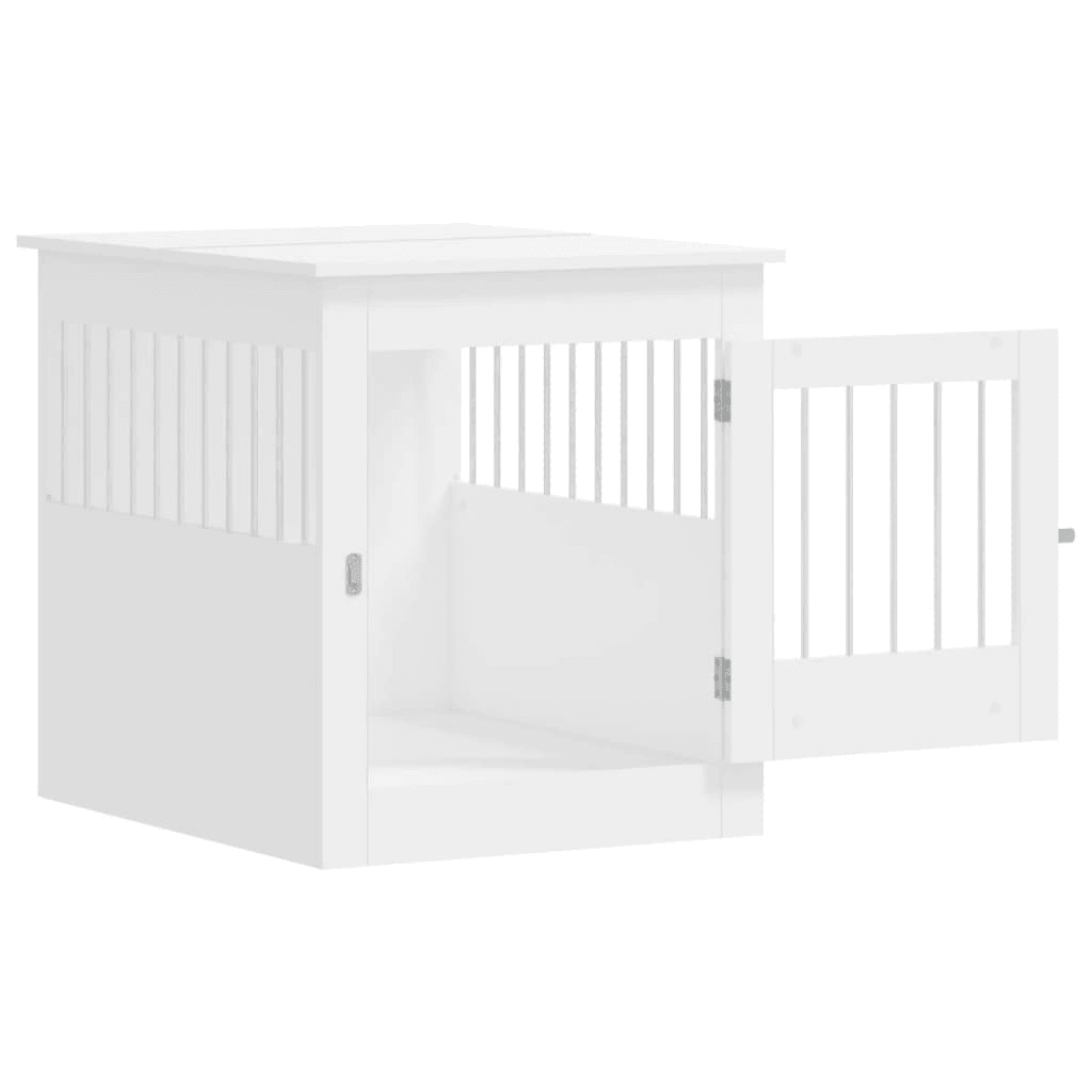 VidaXL Dog Crate Furniture | White 64.5x80x71 cm - FluffePet