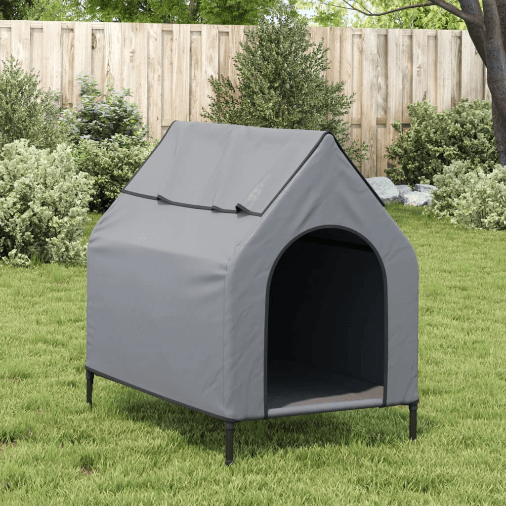 vidaXL Dog House Anthracite Oxford Fabric and Steel