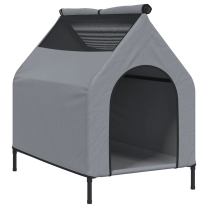 VidaXL Dog House Anthracite Oxford Fabric and Steel | Anthracite 110L x 75W x 107H cm - FluffePet