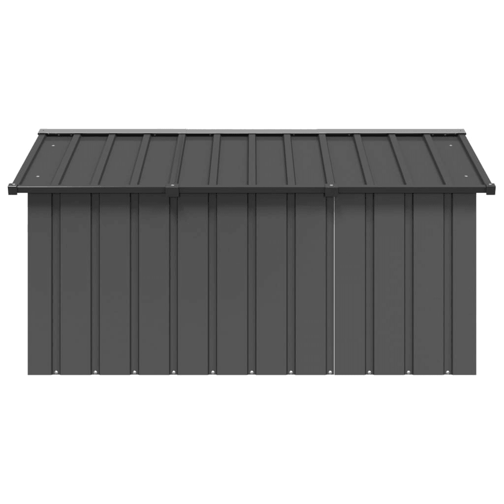 VidaXL Dog House Galvanised Steel | Anthracite 116.5W x 153D x 81.5H cm - FluffePet