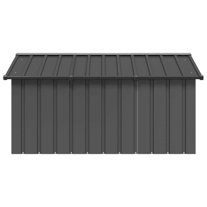 VidaXL Dog House Galvanised Steel | Anthracite 116.5W x 153D x 81.5H cm - FluffePet