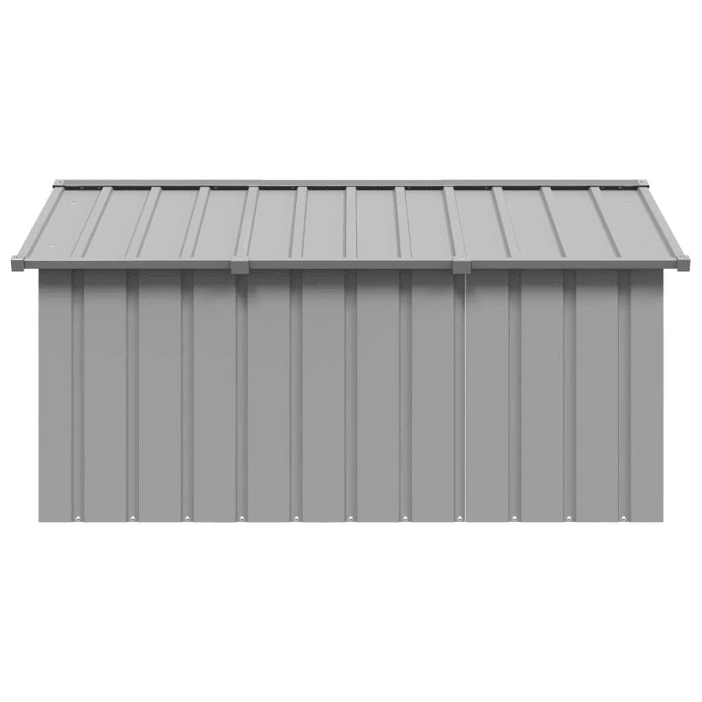 VidaXL Dog House Galvanised Steel | Grey 116.5x153x81.5 cm - FluffePet