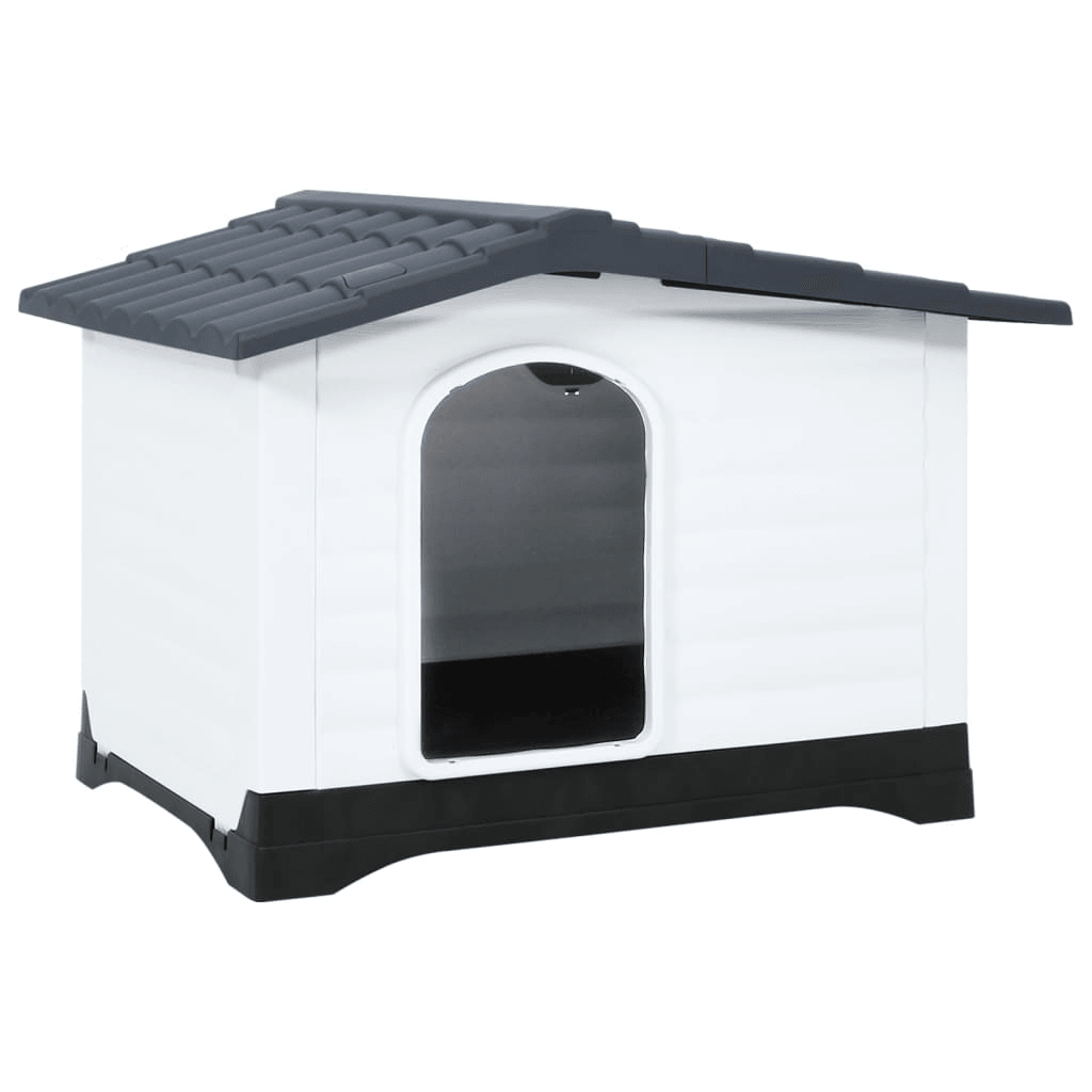 VidaXL Dog House Grey 90.5x68x66 cm Polypropylene