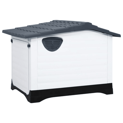 VidaXL Dog House Polypropylene | Grey 90.5x68x66 cm - FluffePet