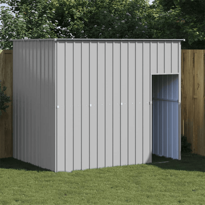 vidaXL Dog House with Roof Light Grey 214x153x181 cm Galvanised Steel