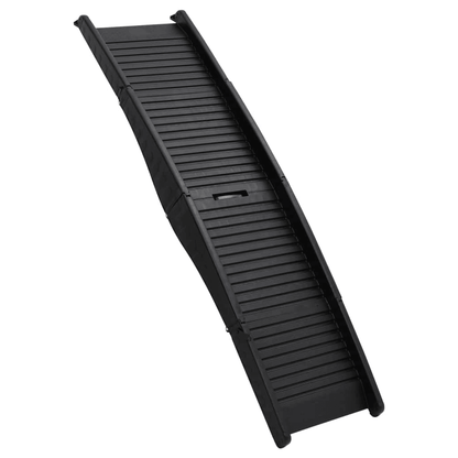 vidaXL Folding Dog Ramp Black 153x40x12.5 cm Plastic