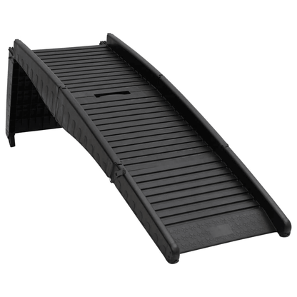 vidaXL Folding Dog Ramp Black 153x40x12.5 cm Plastic