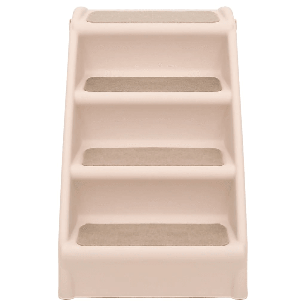 VidaXL Folding Dog Stairs Cream 62x40x49.5 cm