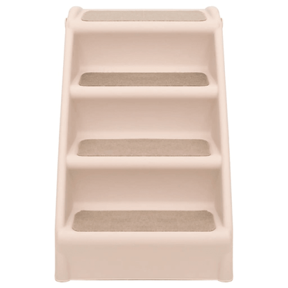 VidaXL Folding Dog Stairs Cream 62x40x49.5 cm