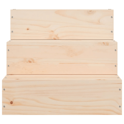 VidaXL Pet Stair Solid Wood Pine | 40x37.5x35 cm - FluffePet