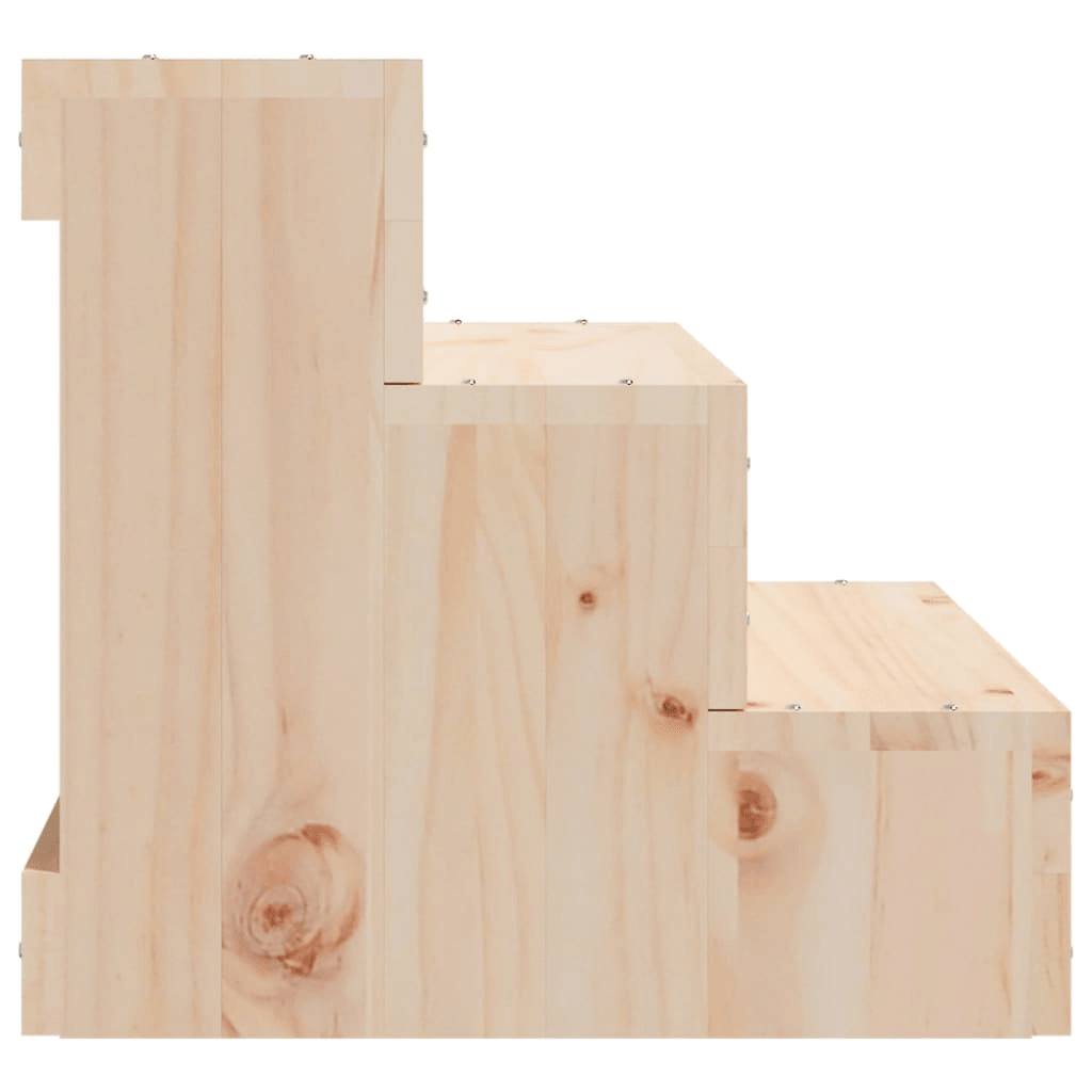 VidaXL Pet Stair Solid Wood Pine | 40x37.5x35 cm - FluffePet