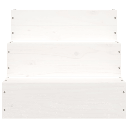 VidaXL Pet Stair Solid Wood Pine | White 40x37.5x35 cm - FluffePet